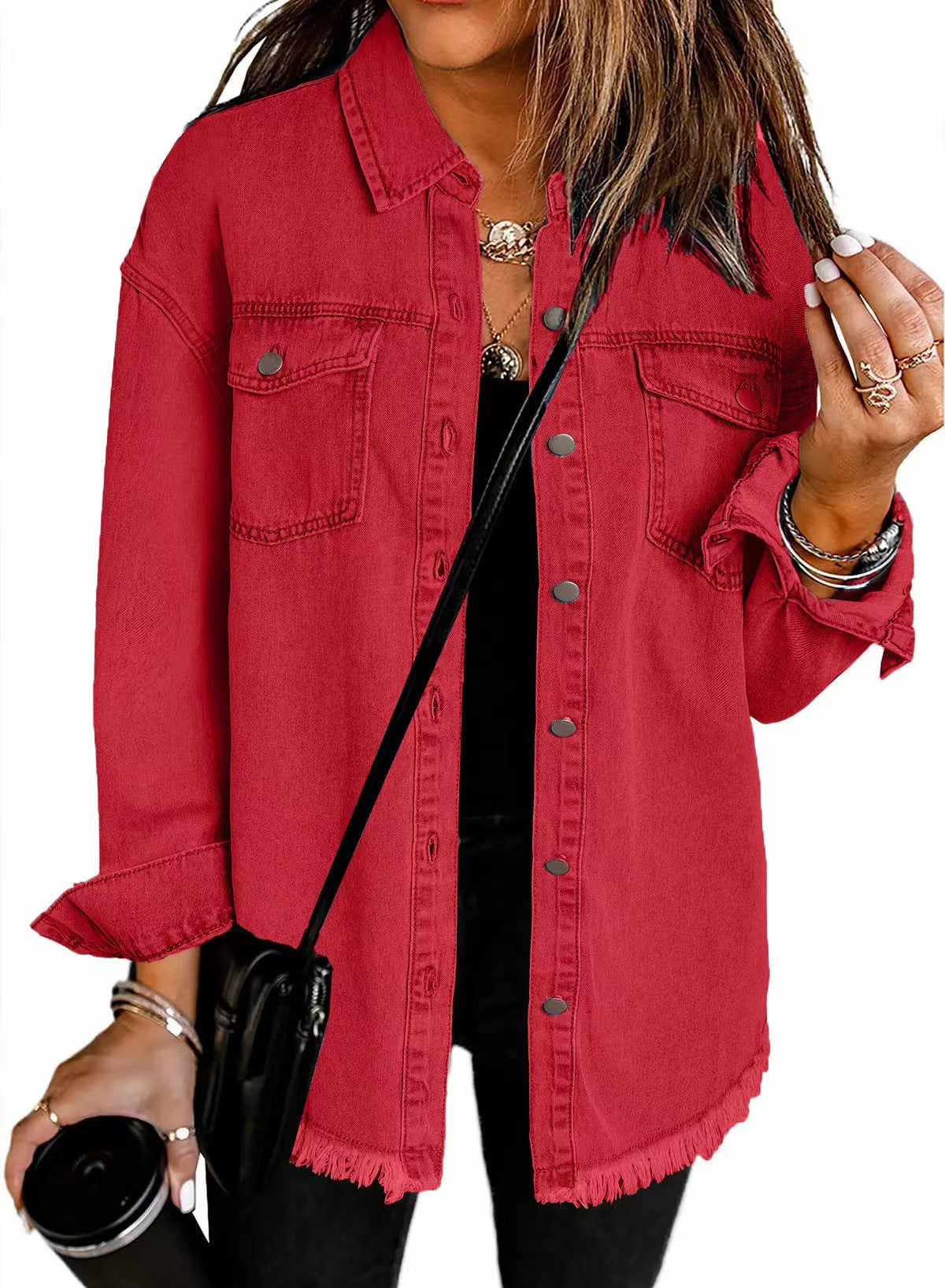Jenny - Spring Denim Buttoned Jacket