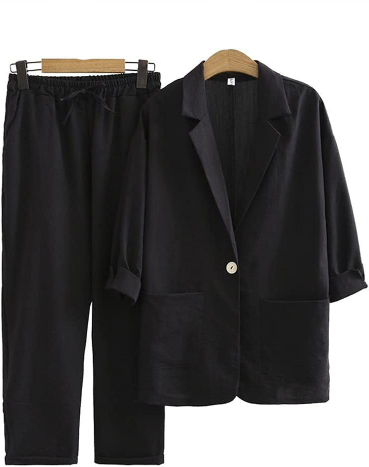 Becky™ Chic Cotton Linen Suit-Set