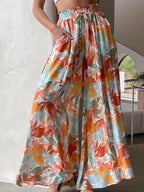 Summer high-waisted loose-fitting comfortable wide-leg