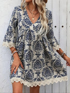 Vestido mini con cordones Desert Boho Muse
