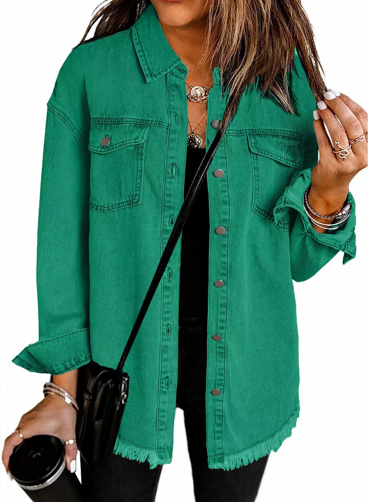 Jenny - Spring Denim Buttoned Jacket