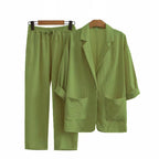 Becky™ Chic Cotton Linen Suit-Set