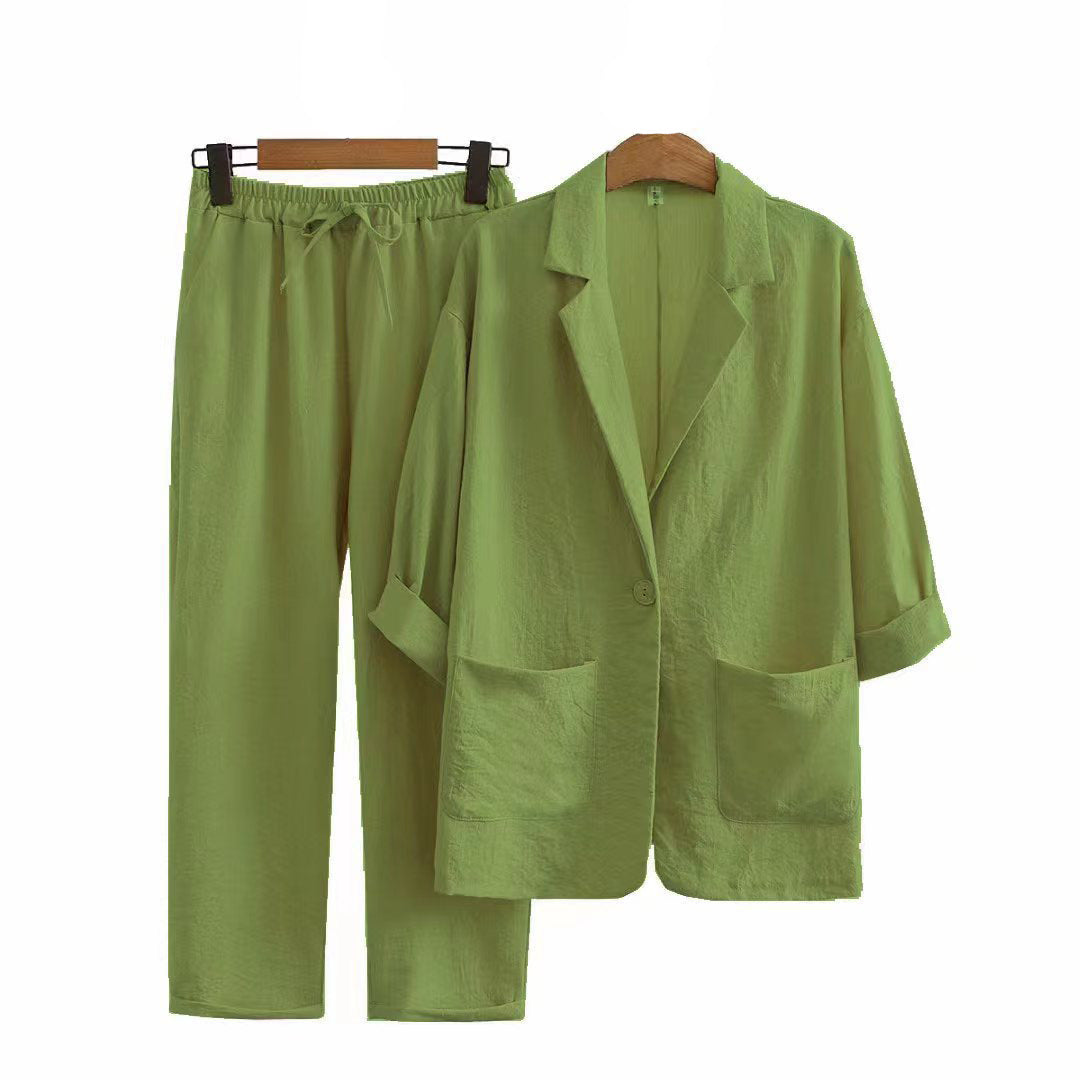 Becky™ Chic Cotton Linen Suit-Set
