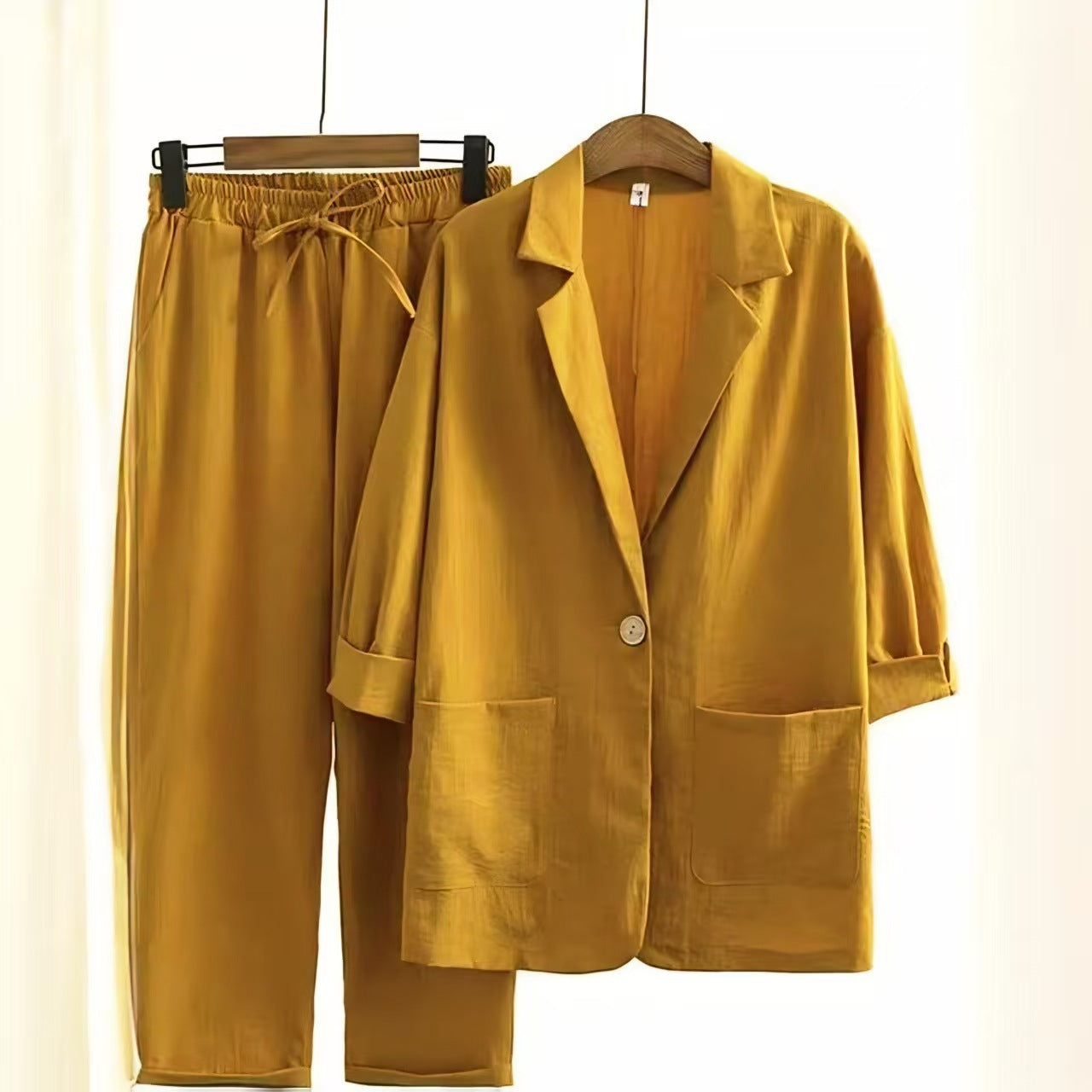 Becky™ Chic Cotton Linen Suit-Set