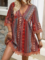 Vestido mini con cordones Desert Boho Muse
