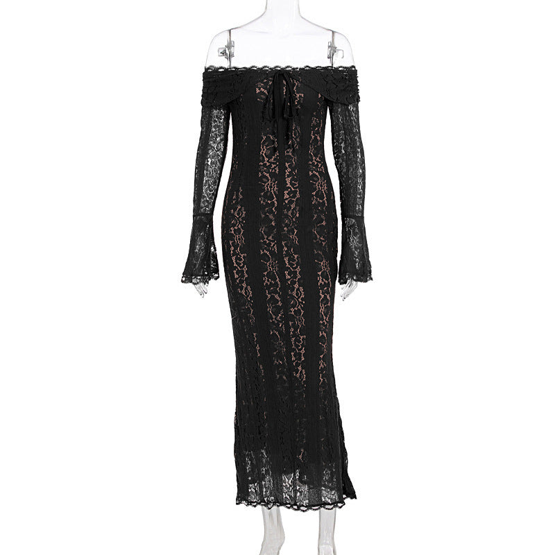 Elysian Lace Off-Shoulder Dress