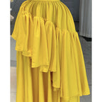 Vixy™ New Bow-Knot Suspender V-Neck Ruffle Dress