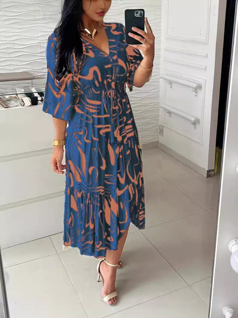 Lori - Swirl Design Chic Elegant Dress