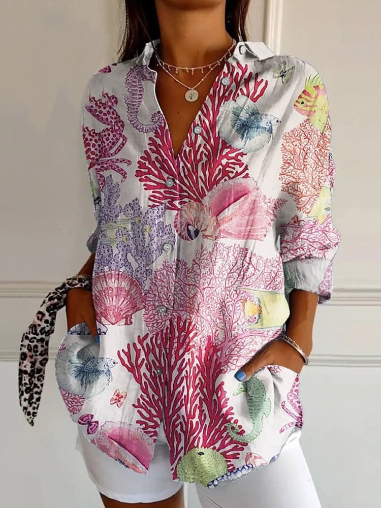 Kiki - Chic Linen button-down shirt