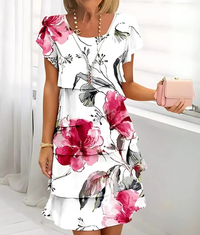 Rosy™ Elegant Whisper Artistic Chic Dress