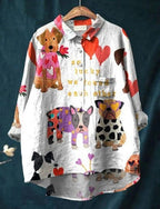 Lora - Floral Linen button-down shirt