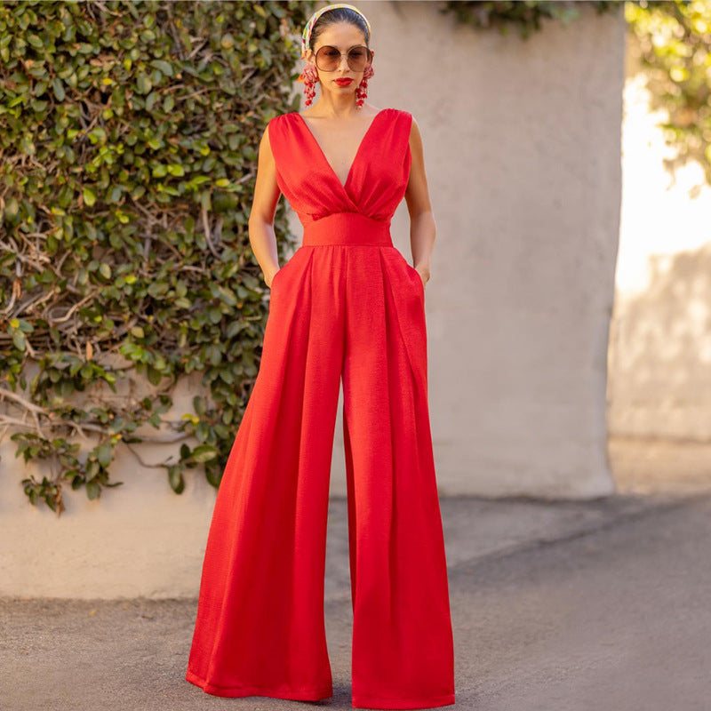 NEW - Elegant slim-fit jumpsuit high-waist