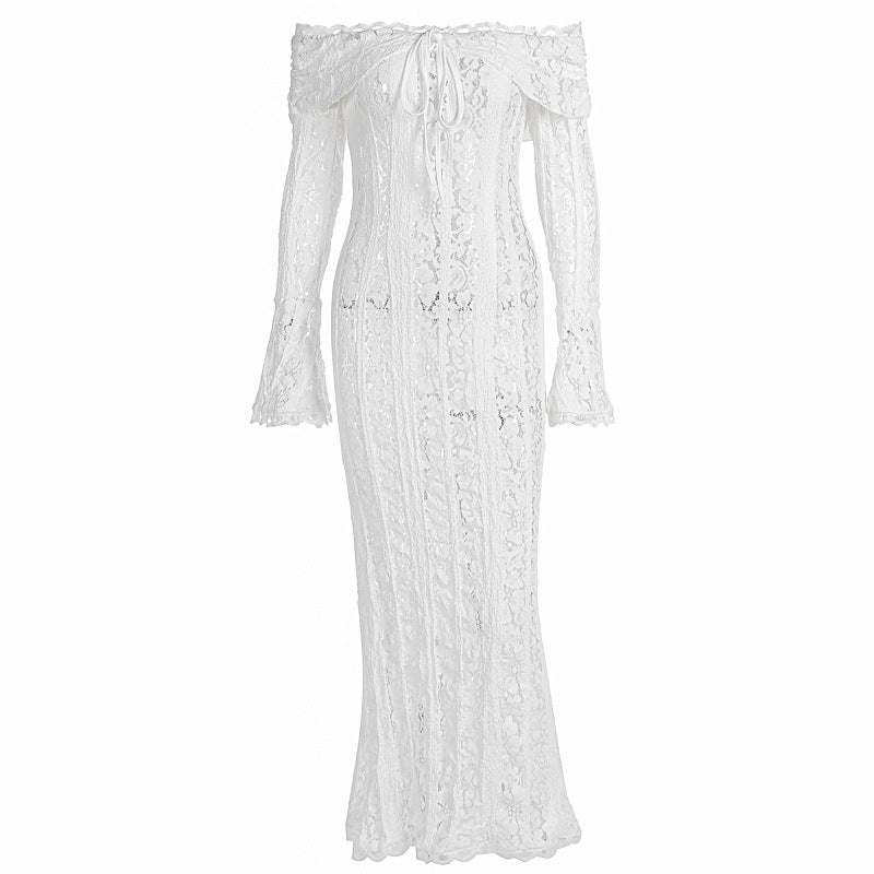 Elysian Lace Off-Shoulder Dress