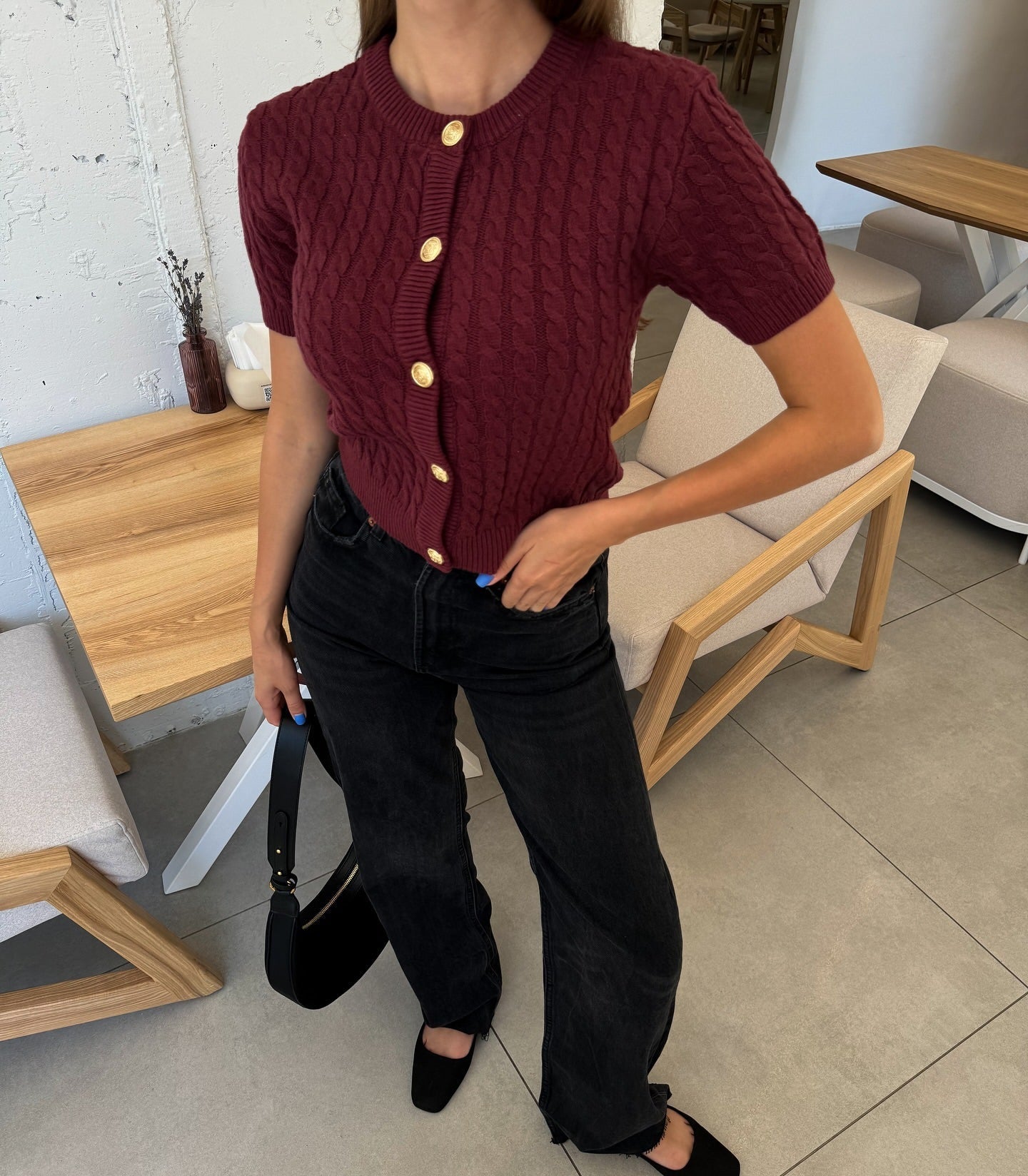 Chloe - Button Knit