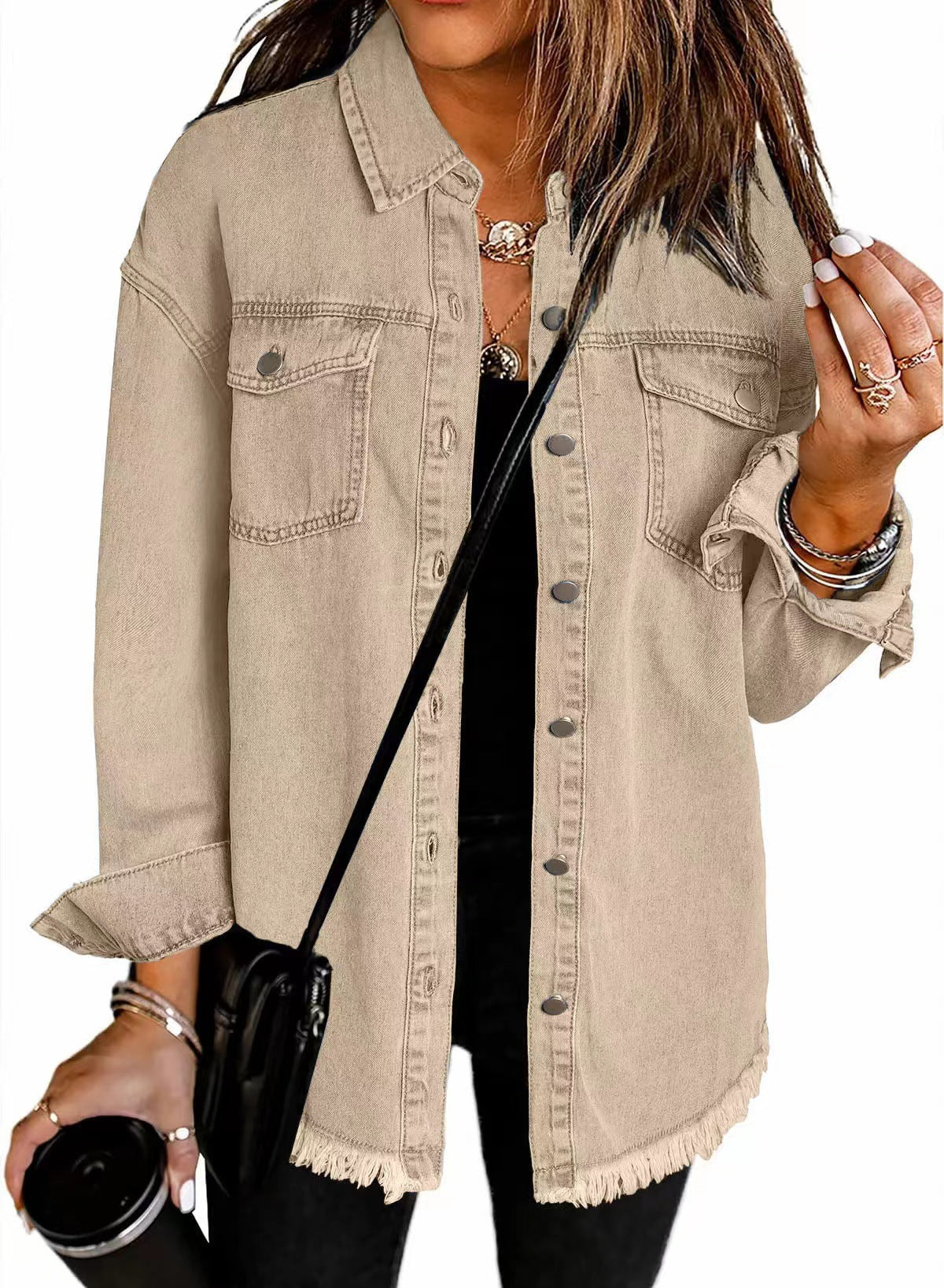Jenny - Spring Denim Buttoned Jacket